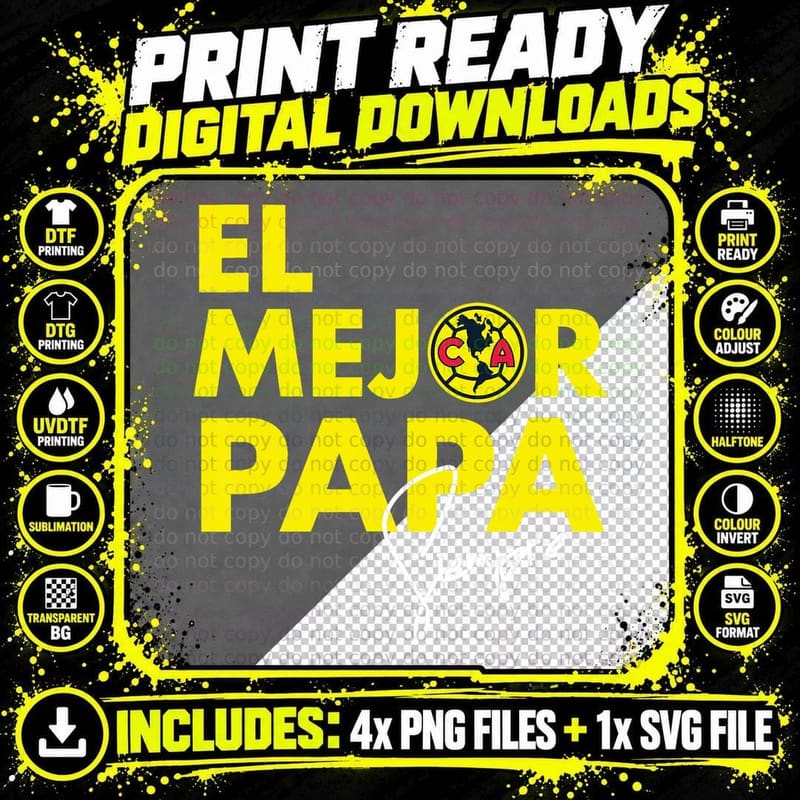 El Mejor Papa T-Shirt, Father's Day Gift Png SVG Digital Bundle
