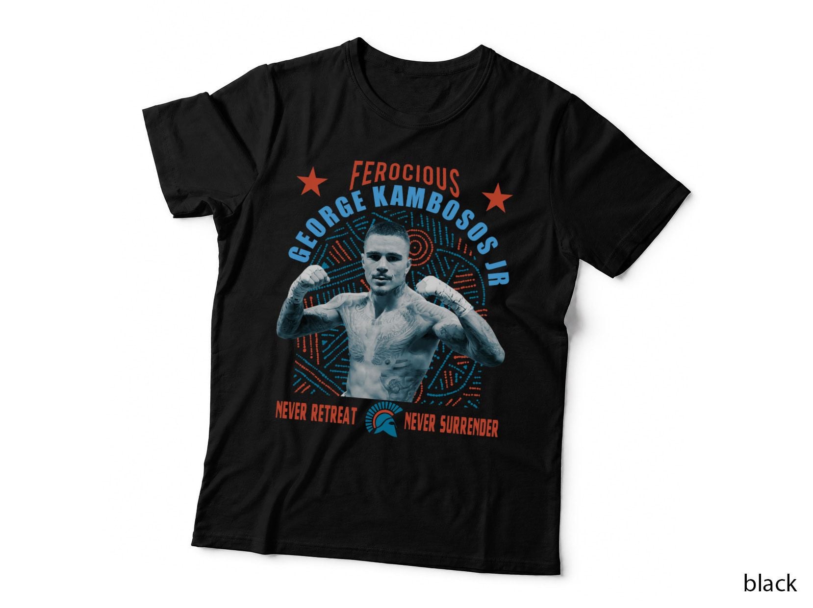 Ferocious George Kambosos T-Shirt, Boxer Portrait Never Retreat, Boxing Fan