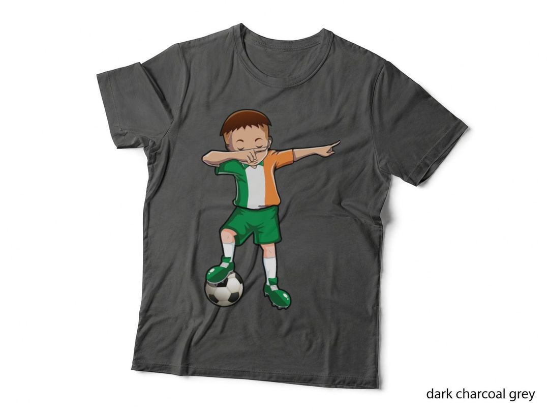 Football Boy St Patrick T-Shirt, St Patricks Day Theme, Kids Sports Apparel