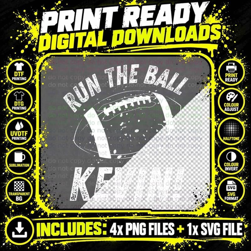 Football Fan T-Shirt, Retro Sports Style, Sports Fan Gift Png SVG Digital Bundle