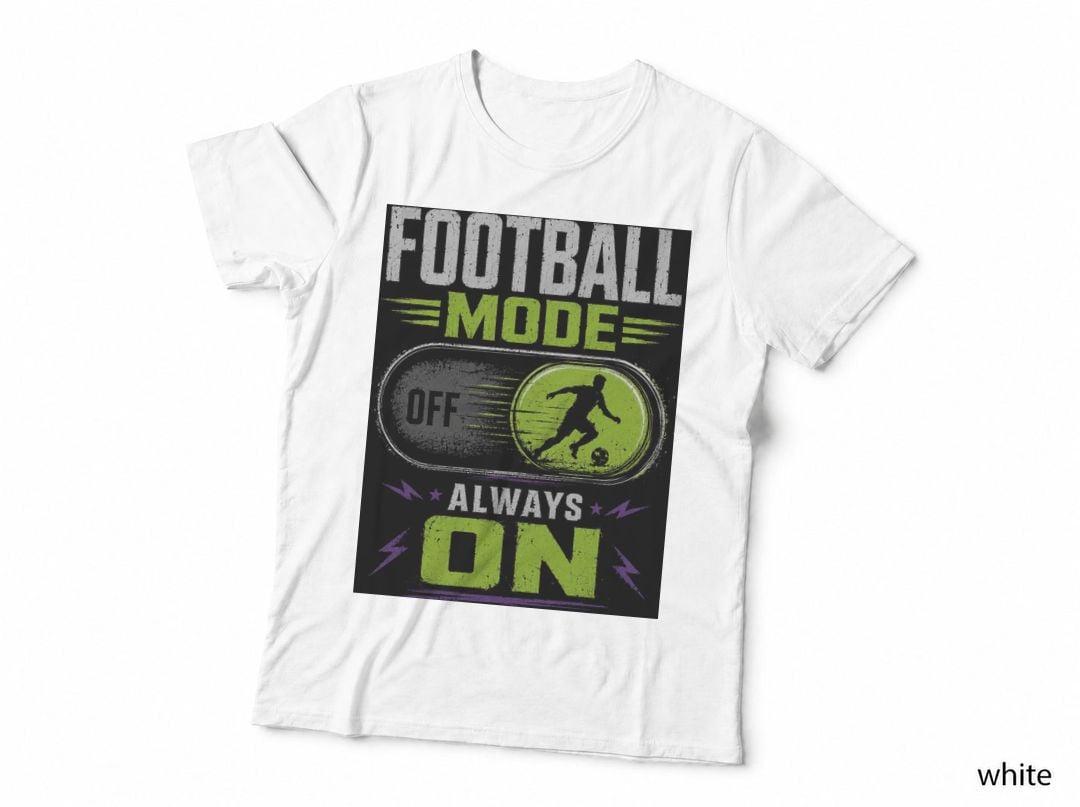 Football Mode Always on Funny Soccer Player Sports Halftone Hoodie T-Shirt
