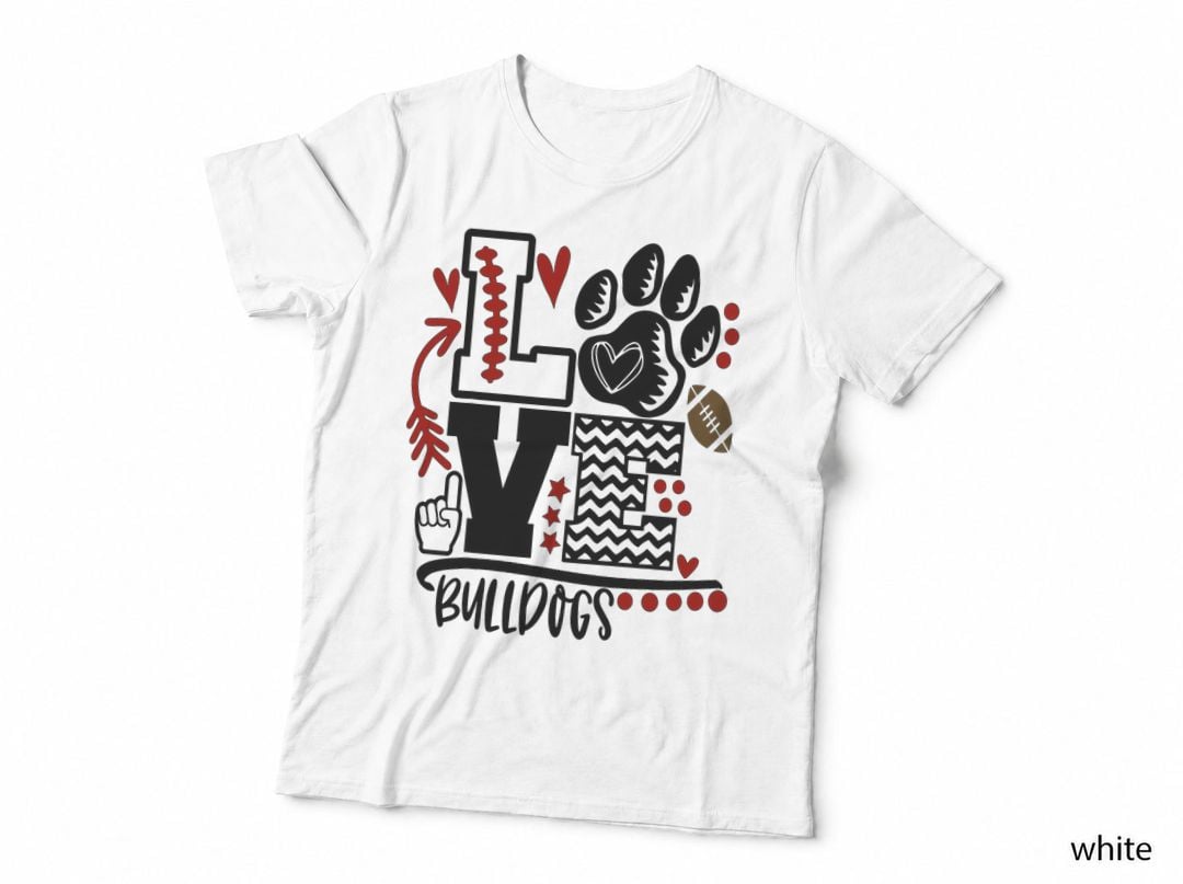 Football Mom's Love Paw Print T-Shirt, Mom Family, Football Mom Apparel