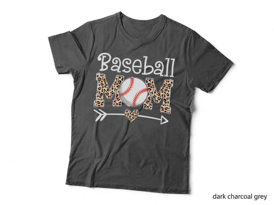 Funny Baseball Mom Player Mother's Day Mama Leopard T-Shirt