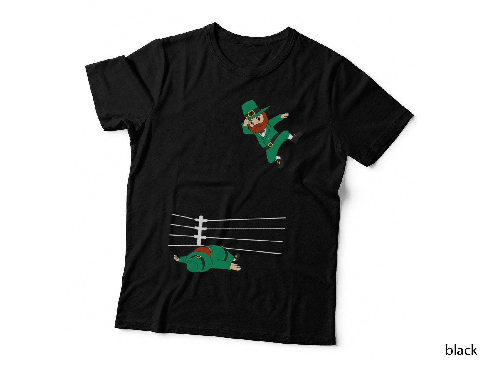 Funny Leprechaun Wrestling St Patricks Day T-Shirt