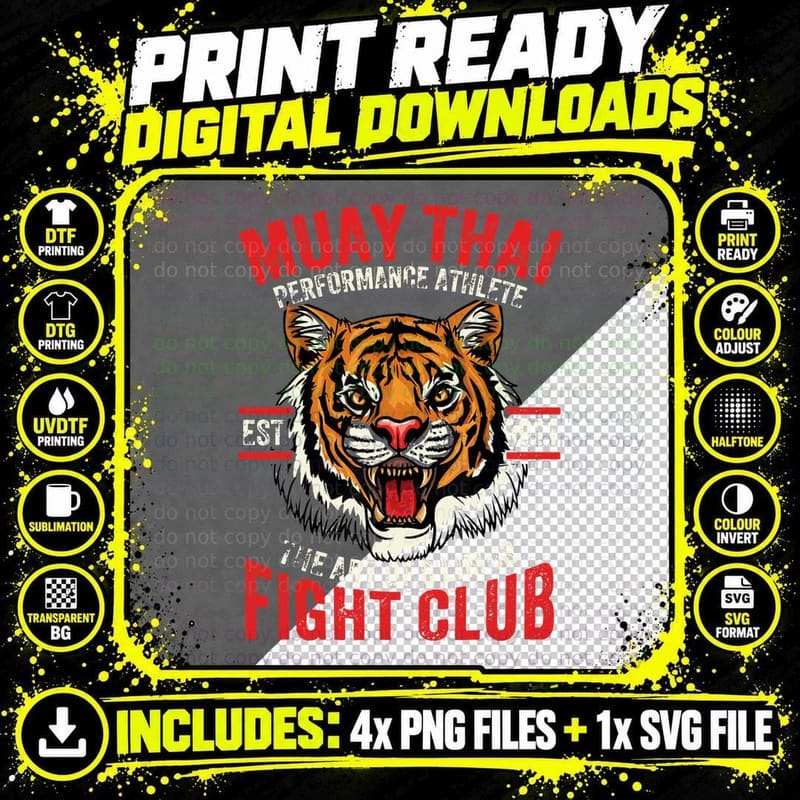 Funny Muay Thai Design for Men Women Kids Muay Thai Png SVG Digital Bundle