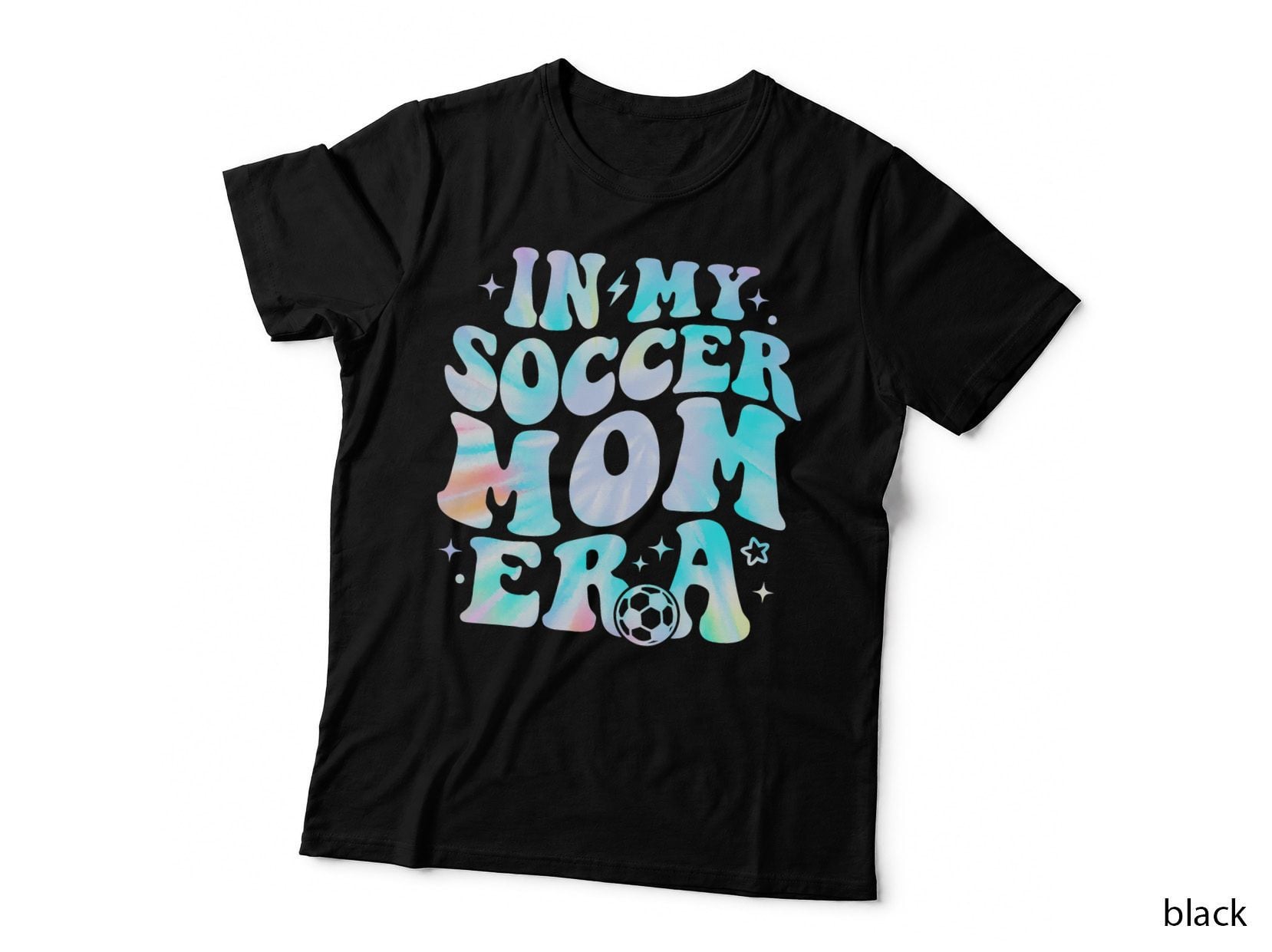 Funny in My Soccer Mom Era Soccer Mama Groovy Tie Dye T-Shirt