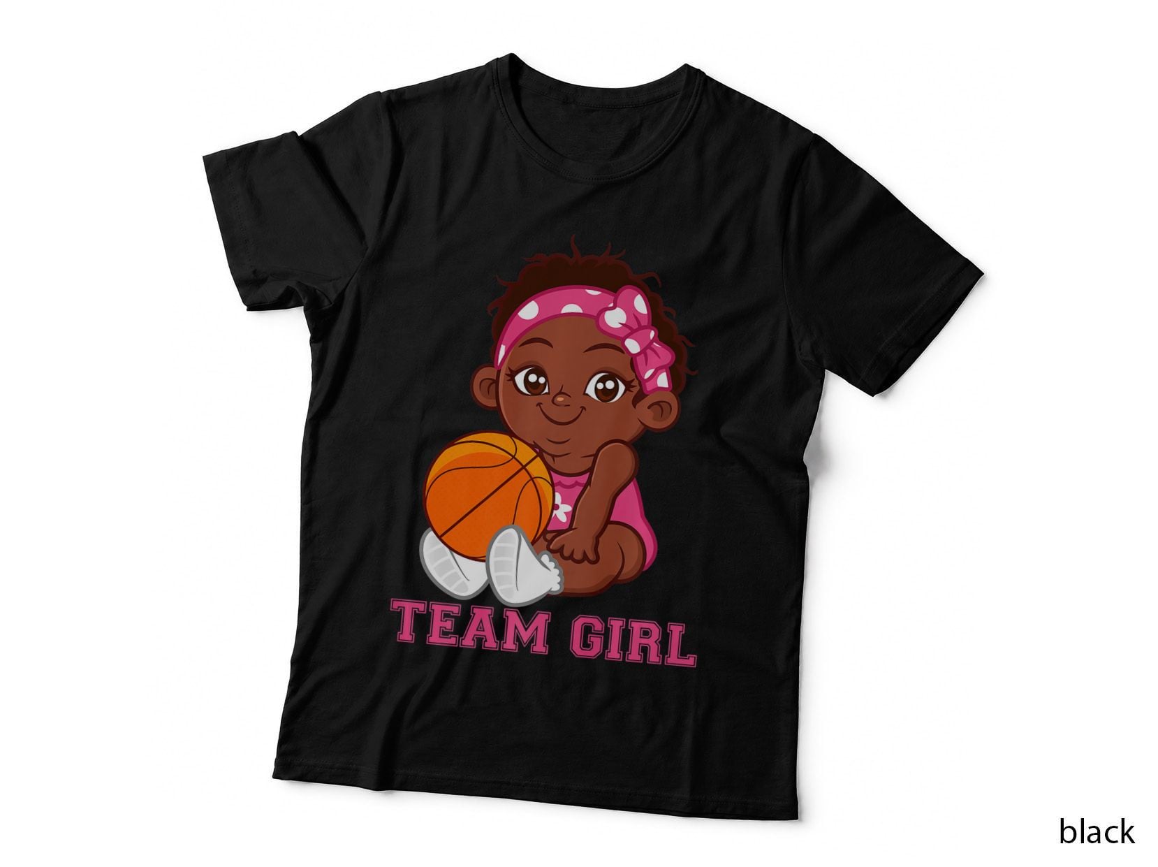 Gender Reveal Basketball T-Shirt, Team Girl, Baby Shower Party