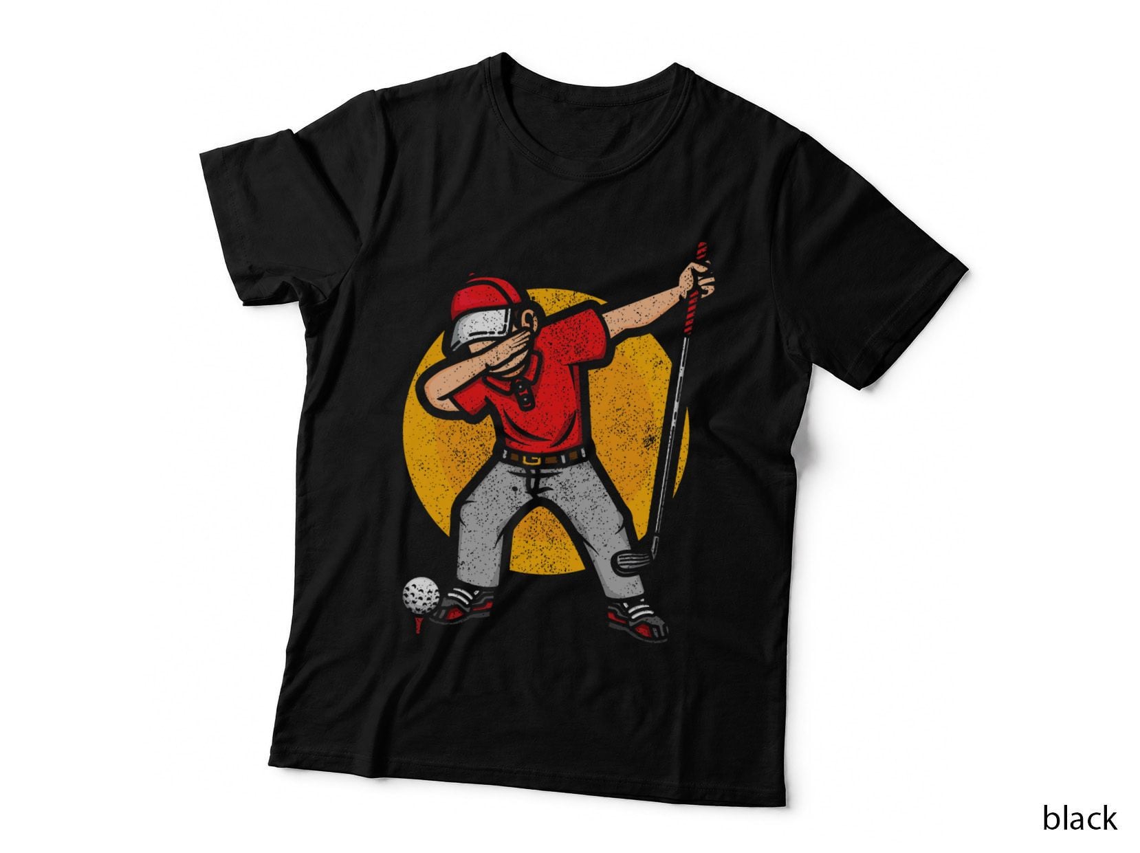 Golf Sports Golfer Coach Funny Retro Vintage Dab Dabbing T-Shirt