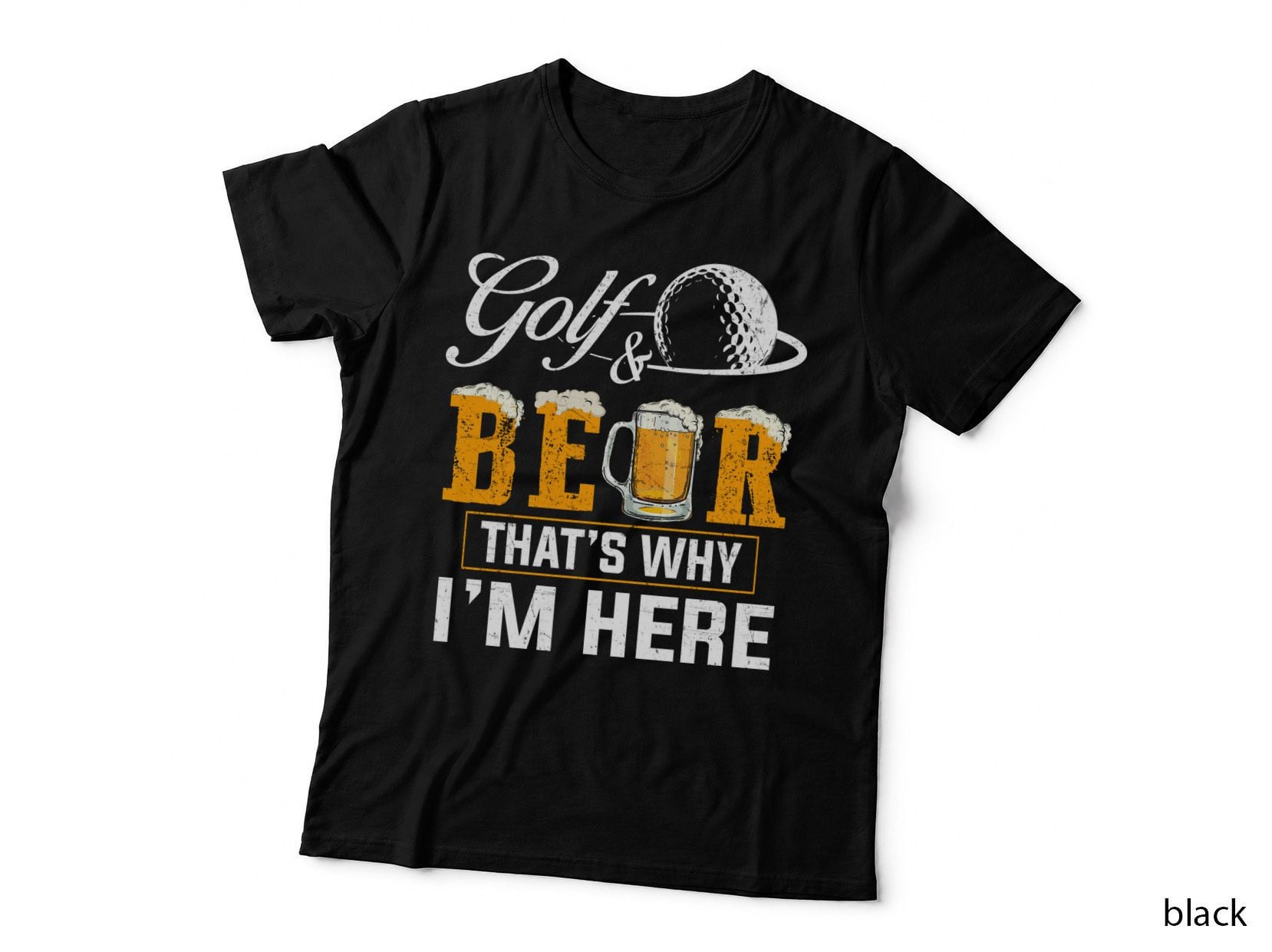 Golf and Beer T-Shirt, Golf Lover Apparel, Beer Enthusiast Gift