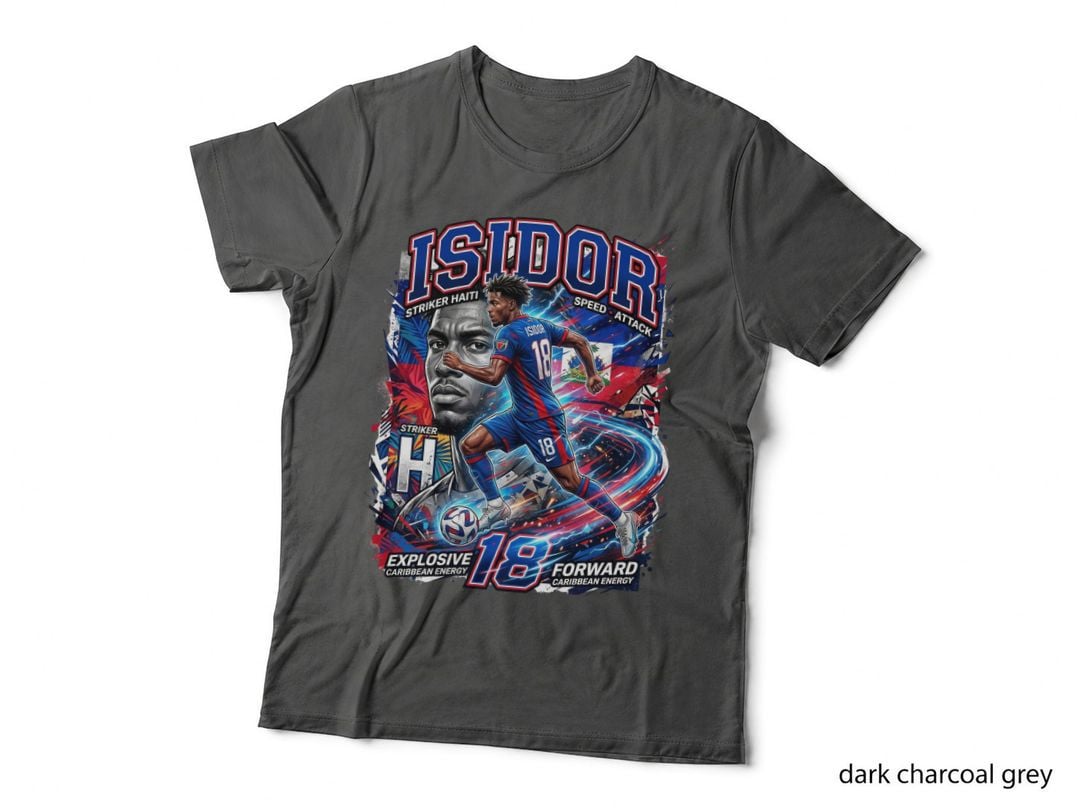 Haiti World Cup 2026 Football T-Shirt, Isidor Fan Tee, Caribbean Pride Apparel