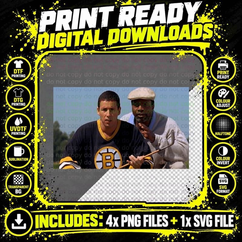 Happy Gilmore Film Still Golf Course Scene Png SVG Digital Bundle