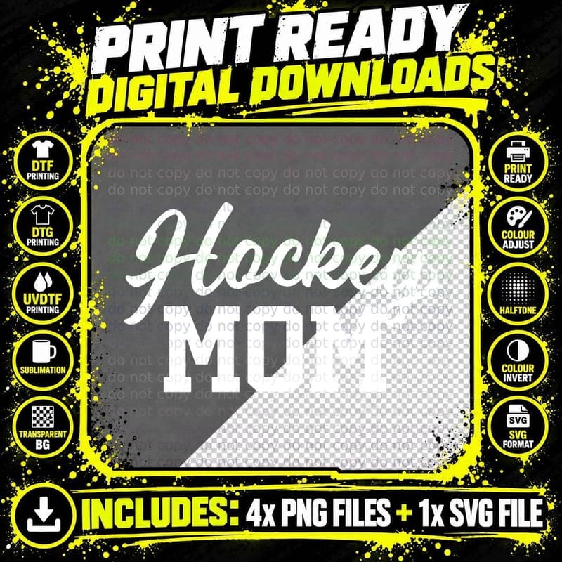 Hockey Mom Hoodie, Mom Life Gifts, White Png SVG Digital Bundle