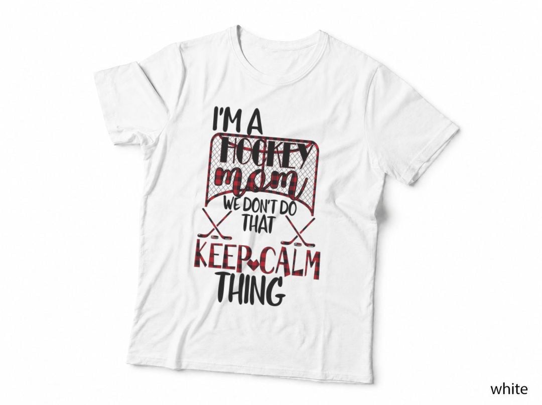 Hockey Mom T-Shirt, Buffalo Plaid Print, Mom Family