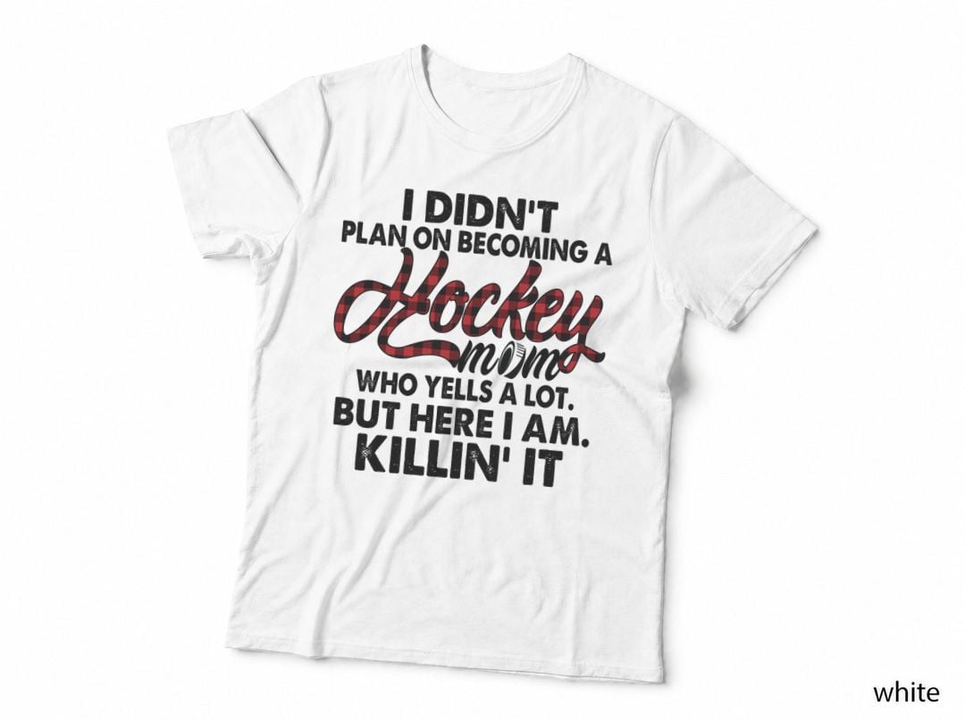 Hockey Mom T-Shirt, Mom Life Quotes Typography, Mom Family Apparel