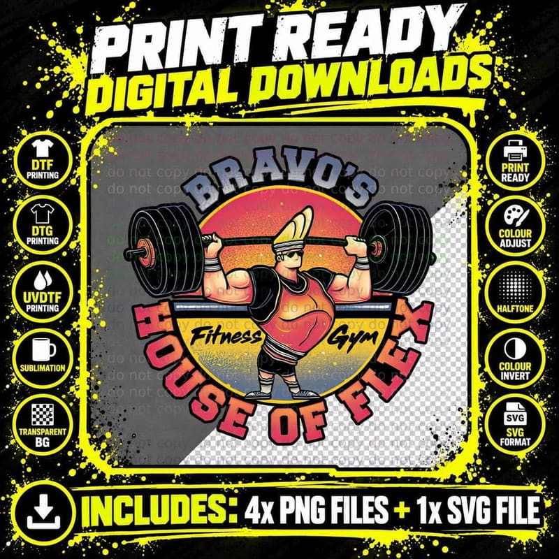 House of Flex! Fitness Gym T-Shirt Png SVG Digital Bundle