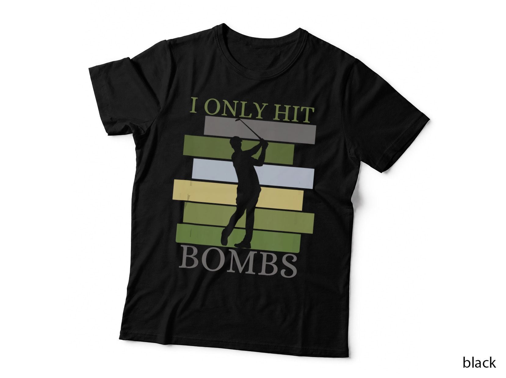 I Only Hit Bombs Funny Vintage Mens Golf Humor Gift T-Shirt
