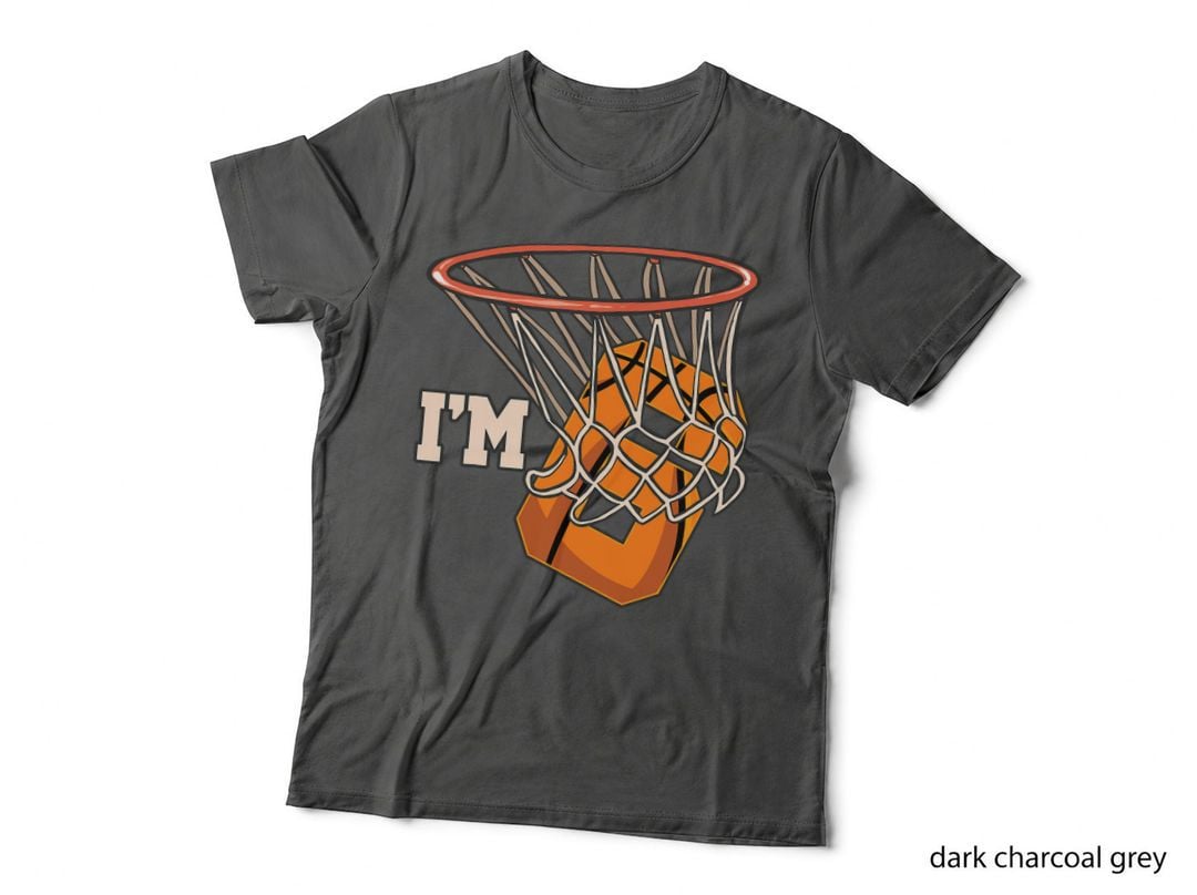 I'm 6 Basketball Theme Birthday Party Celebration 6th T-Shirt