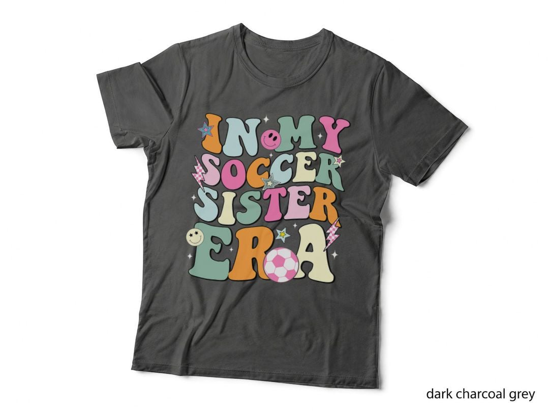 In My Soccer Sister Era Groovy Retro Cute Proud Soccer Sis T-Shirt
