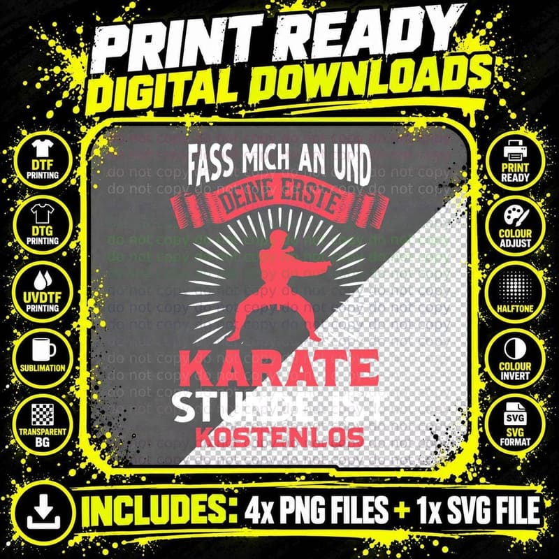 Karate Fighter Funny Saying T-Shirt, Martial Arts Humor Png SVG Digital Bundle