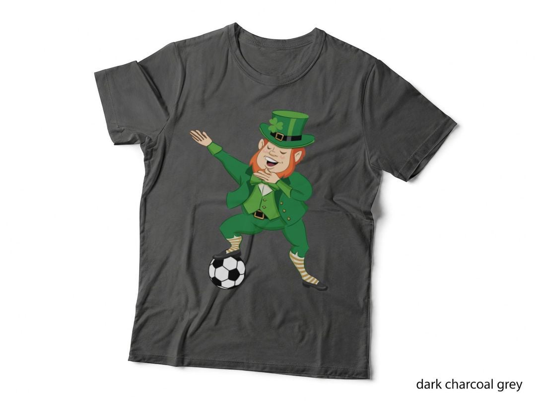 Leprechaun Dabbing Football T-Shirt, St Patricks Day Style, Irish Sports Fan