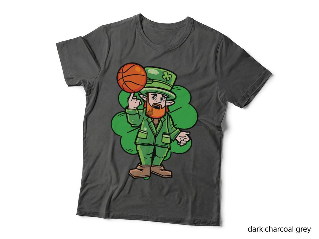 Leprechaun St Patricks Day Cool Basketball Clover Irish Gift T-Shirt