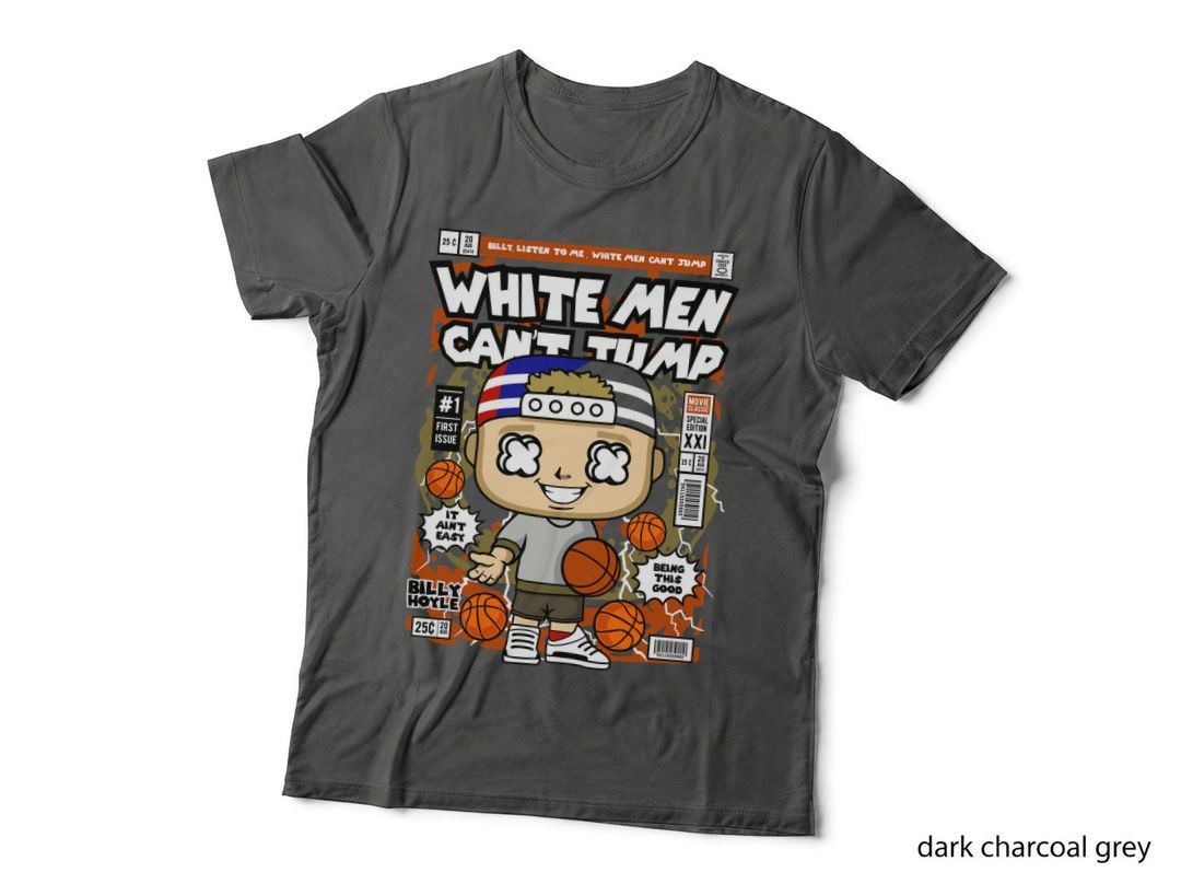 Men Can't Jump Comic Cover T-Shirt, Billy Hoyle Basketball, Movie Fan