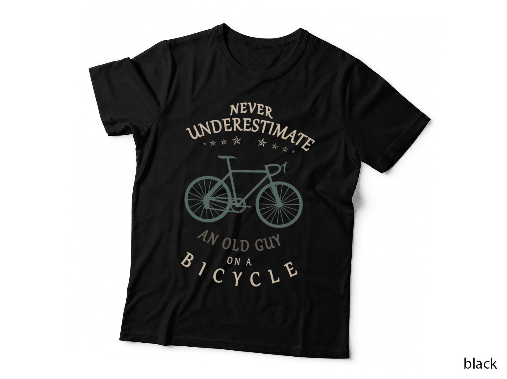 Old Guy Bicycle T-Shirt, Vintage Cycling Style, Dad Gift Idea