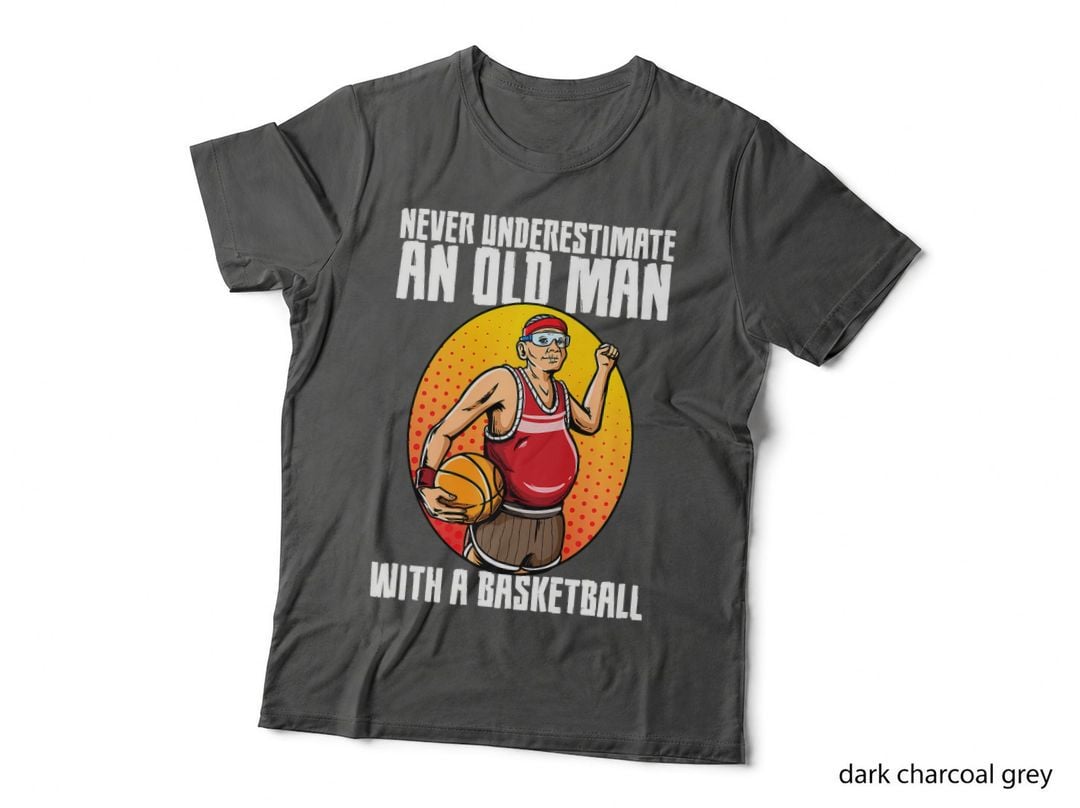 Old Man Basketball Retired Player T-Shirt, Vintage Sports Style