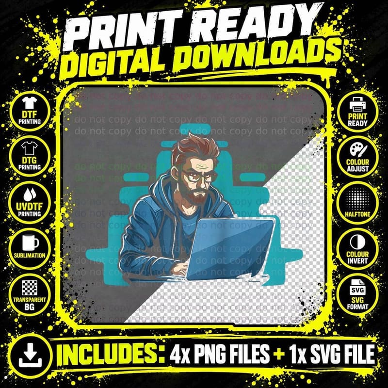Programmer Cool Coding Software Engineer Programming - Png SVG Digital Bundle