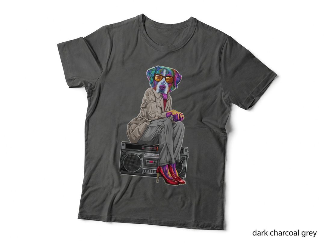 Retro Disco Bernese Mountain Dog, Vintage Radio, Vintage T-Shirt