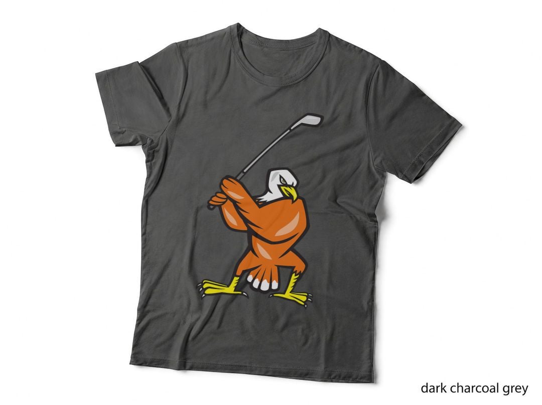 Retro Vintage Eagle Golf Cartoon T-Shirt
