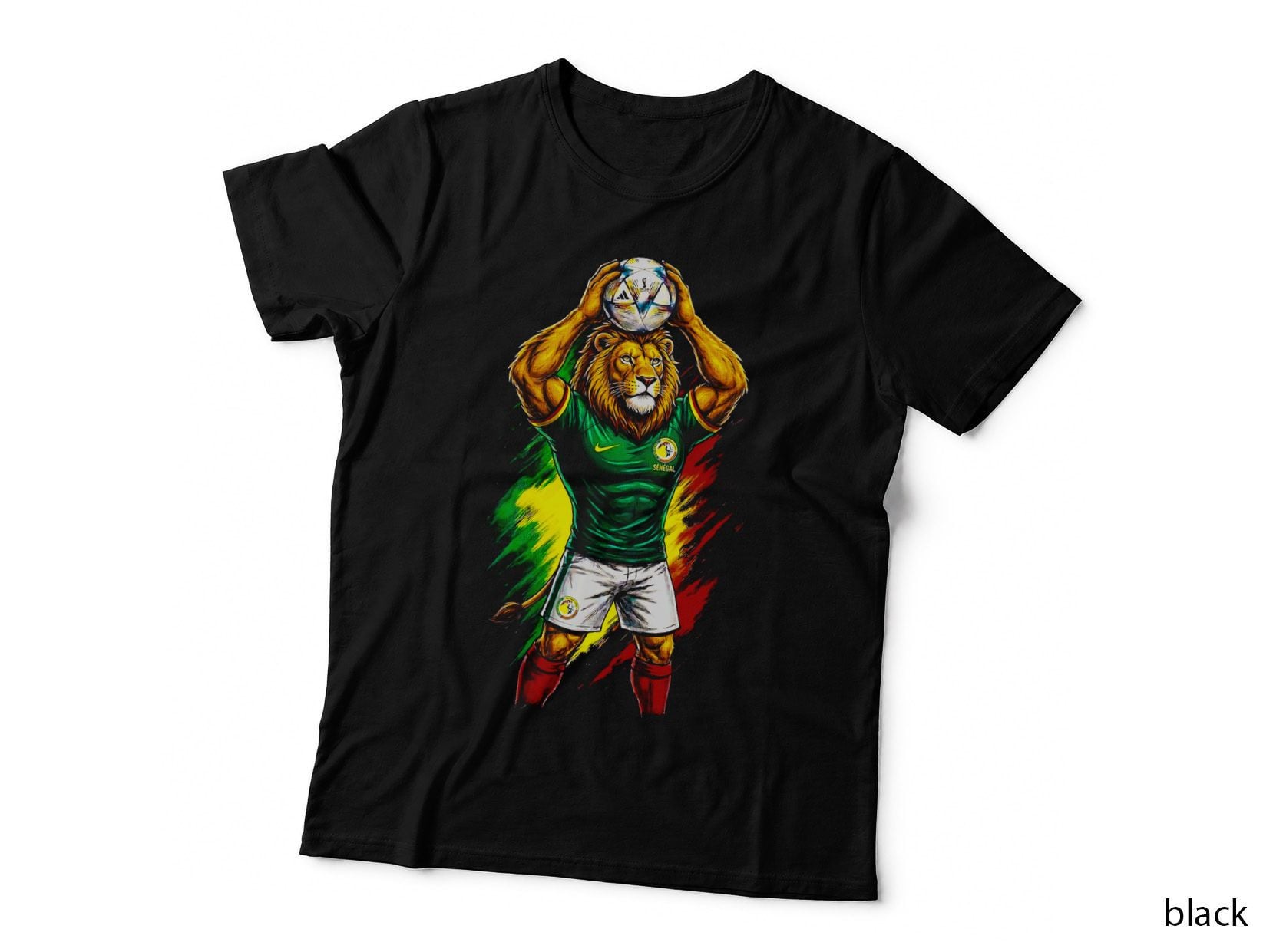 Senegal World Cup 2026 Football T-Shirt, Three Lions Pride Apparel