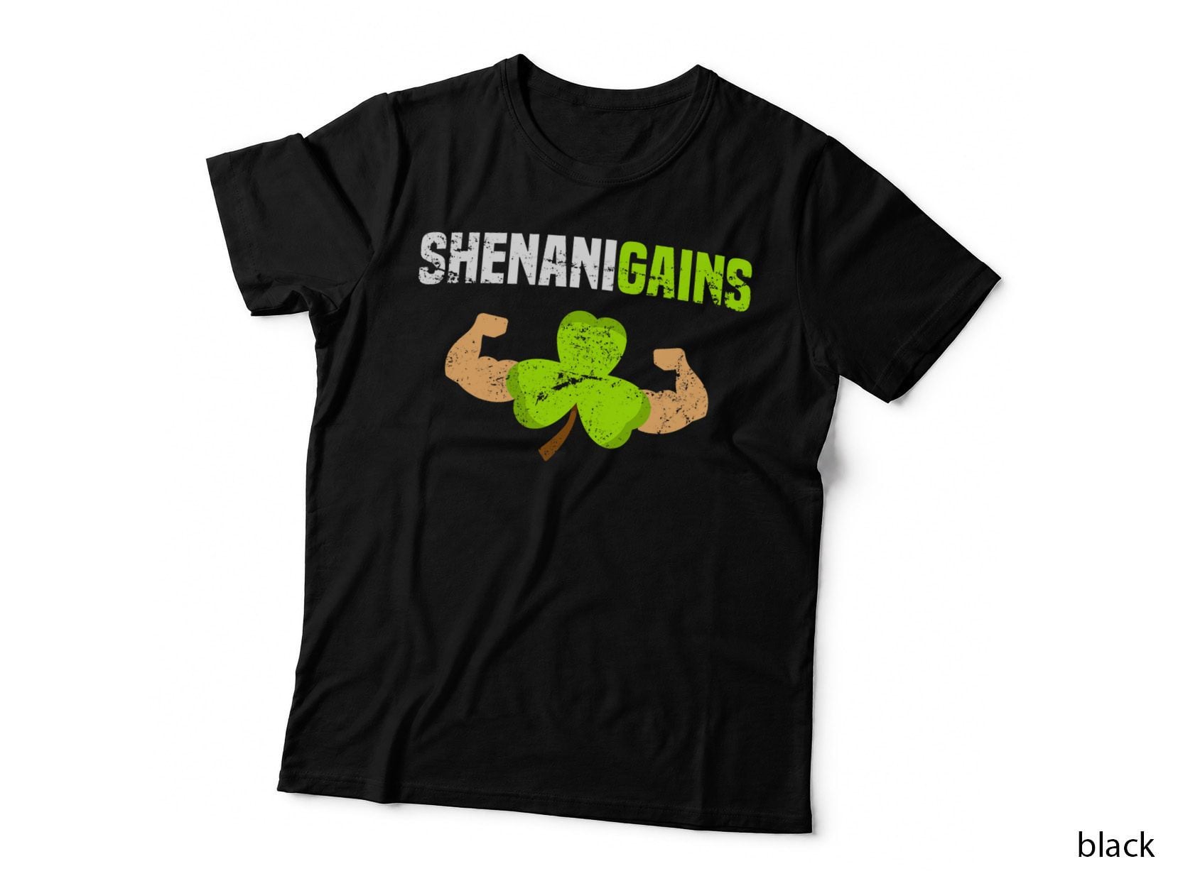 Shenanigains St Patricks Day T Shirt Workout Gym Gains Lift T-Shirt