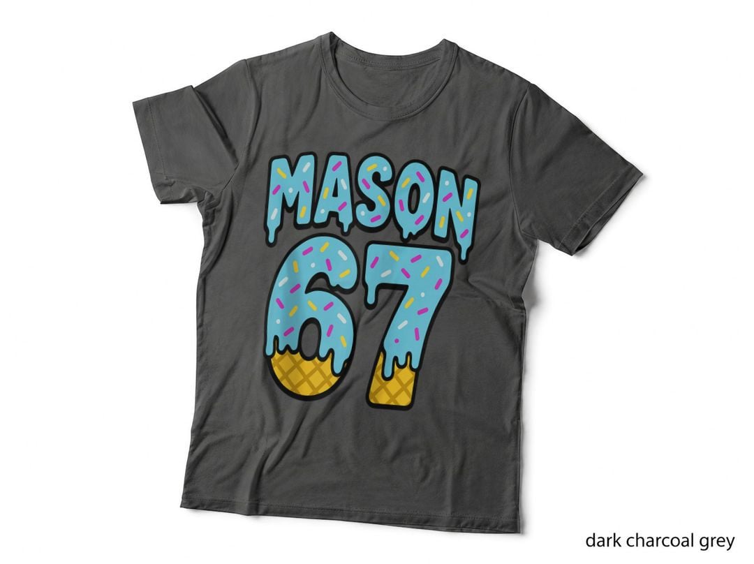 Six Seven Tee, Kids 67 Funny Meme, Baseball, Cool Number 67