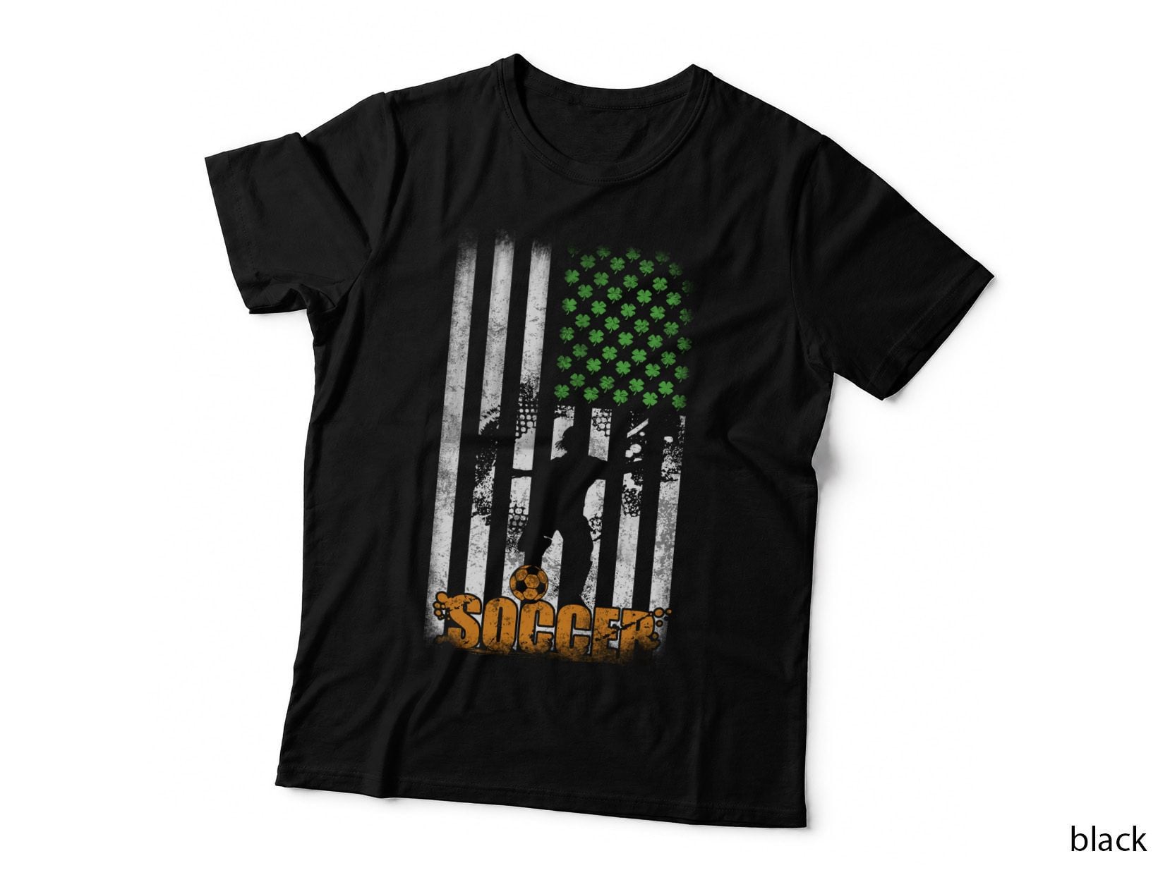 Soccer Irish Clover T-Shirt, Irish Football Style, St Patricks Day Print