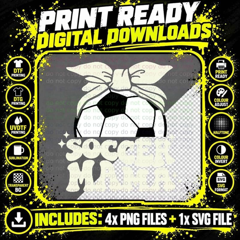 Somebody's Loud Mouth Soccer Mama 2 Sided Game Day Png SVG Digital Bundle