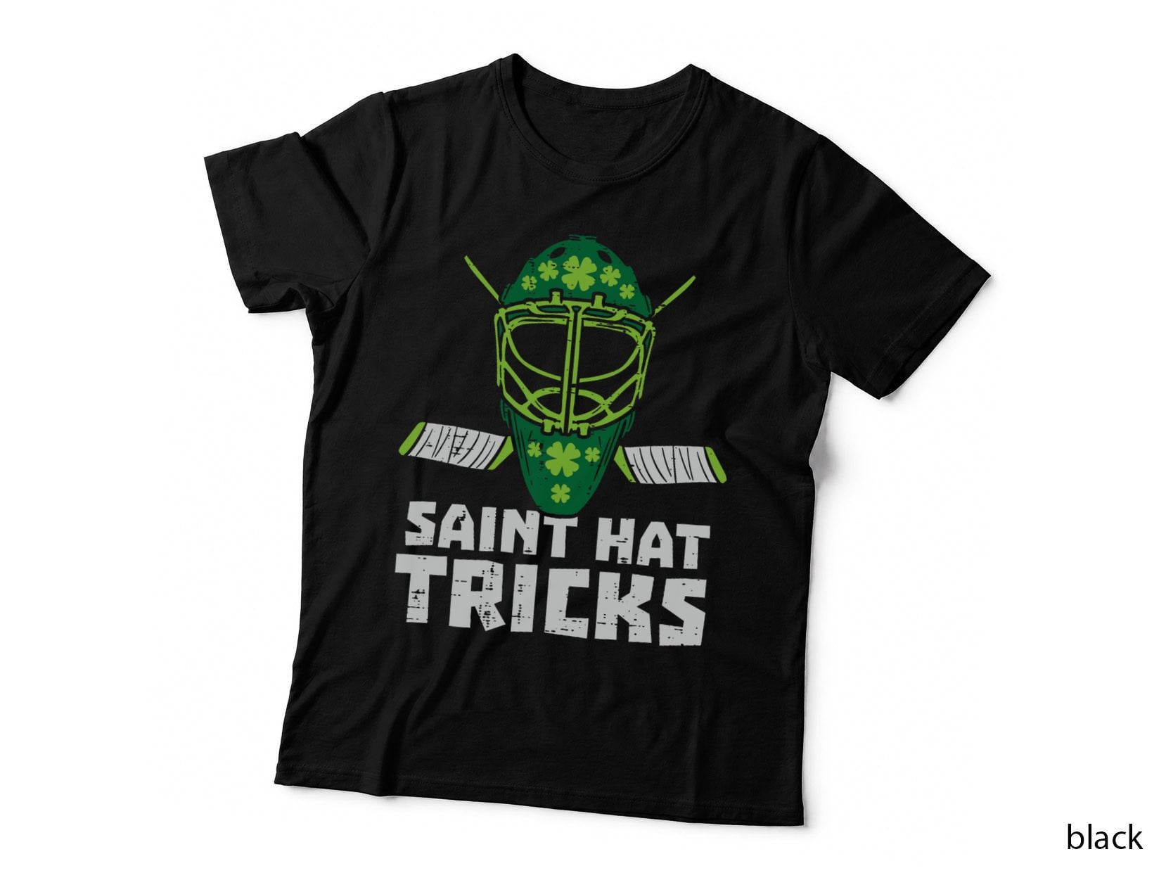 St Hat Tricks Funny St Patricks Day Ice Hockey Sport Gift T-Shirt
