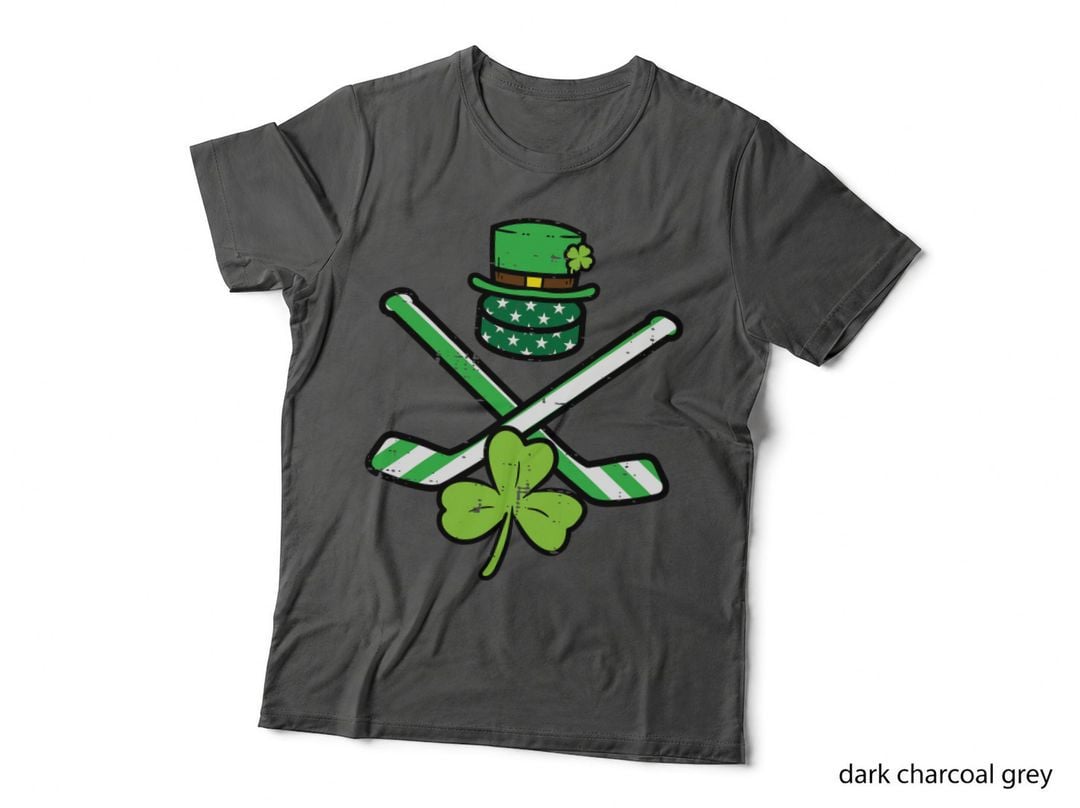 St Patricks Day Ice Hockey Saint Pattys Irish Men Boys Kids T-Shirt