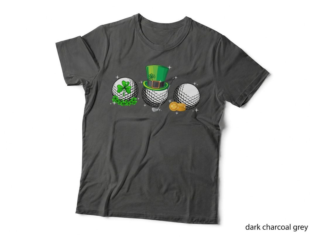 Three Golf Leprechaun Shamrock St Patrick's Day T-Shirt