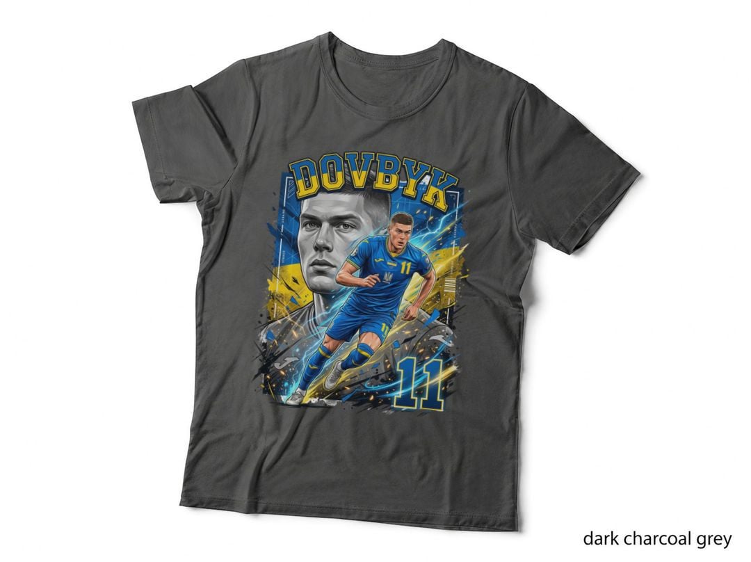 Ukranian Footballer T-Shirt, Dovbyk Graphic Design, Soccer Fan Gift