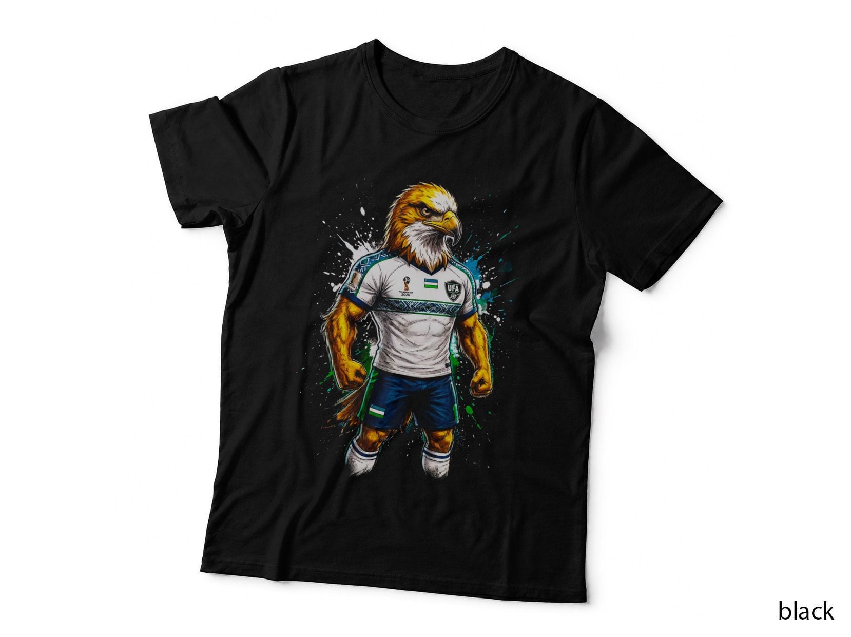 Uzbekistan World Cup 2026 T-Shirt, Shomurodov Football Tee
