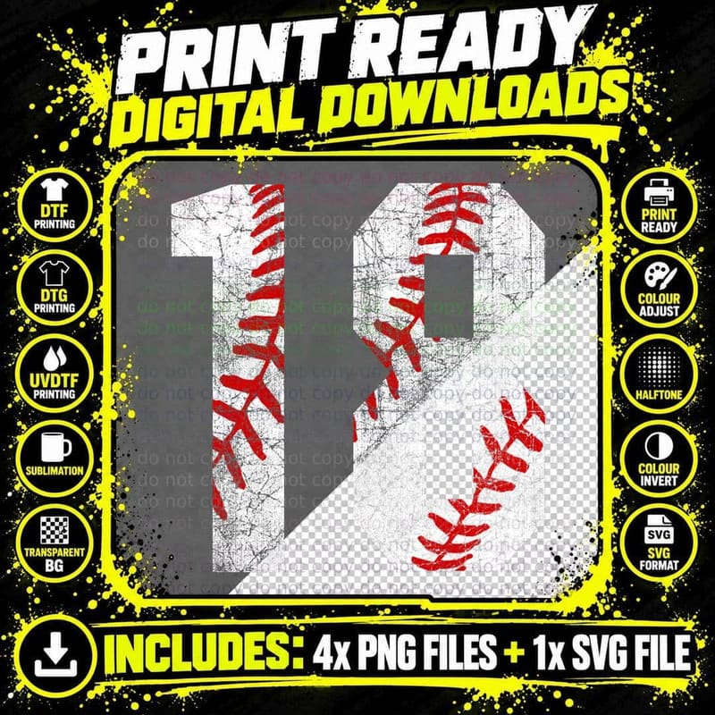 Vintage Baseball Mom 18 Jersey Baseball Favorite Player Png SVG Digital Bundle