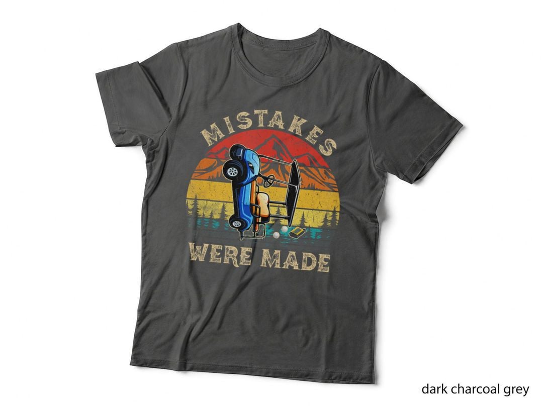 Vintage Mistakes Were Made Golf Cart Funny Golfing Golfer Humor Gift T-Shirt
