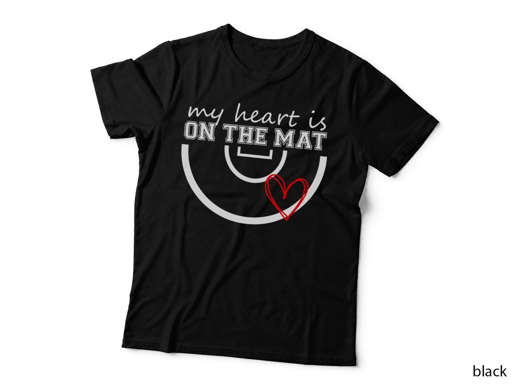 Wrestling My Heart Is on the Mat Mom Wrestle Cricut T-Shirt