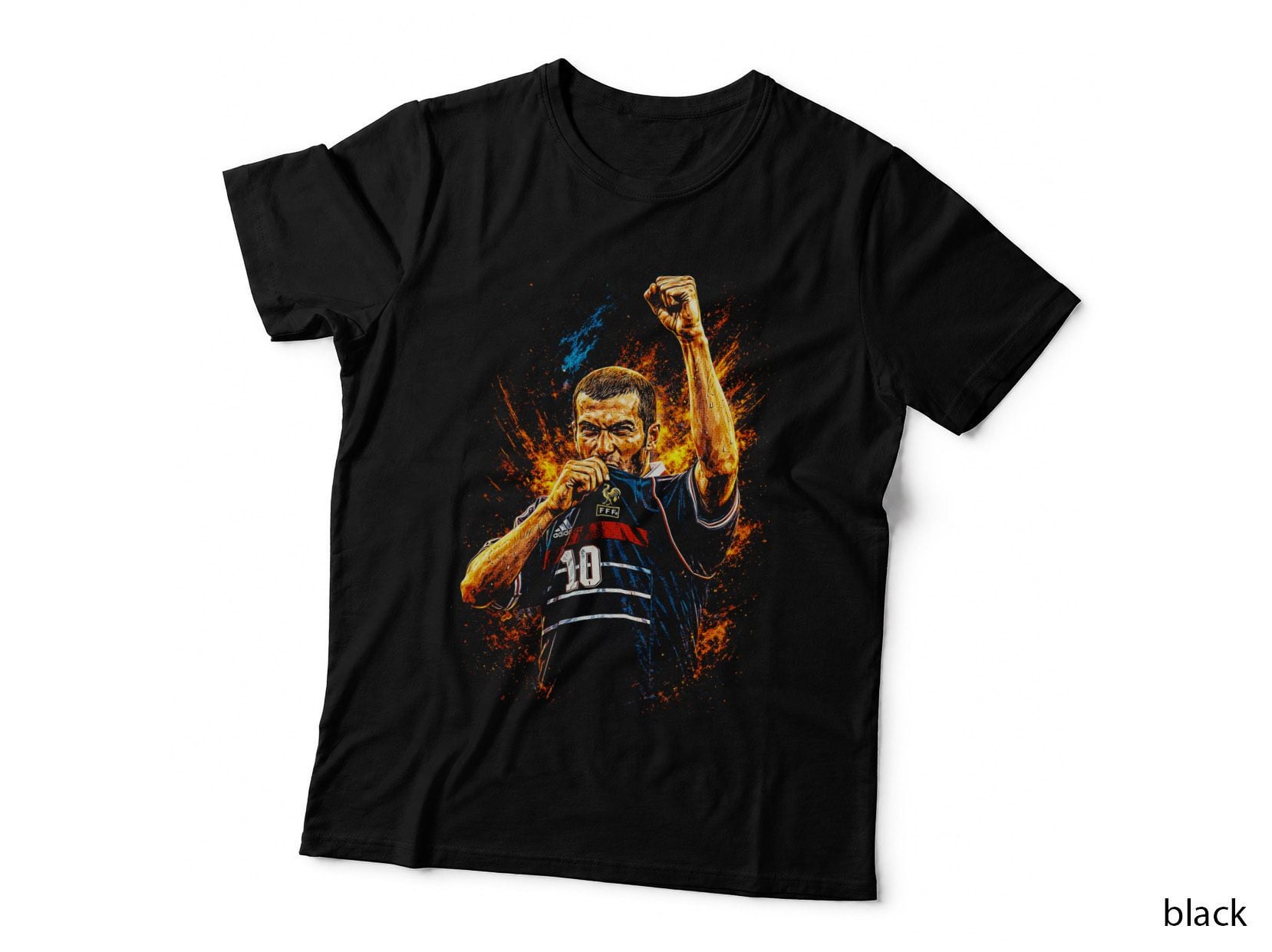 Zidane Football Fan Tee, France World Cup 2026, Les Bleus Pride Apparel