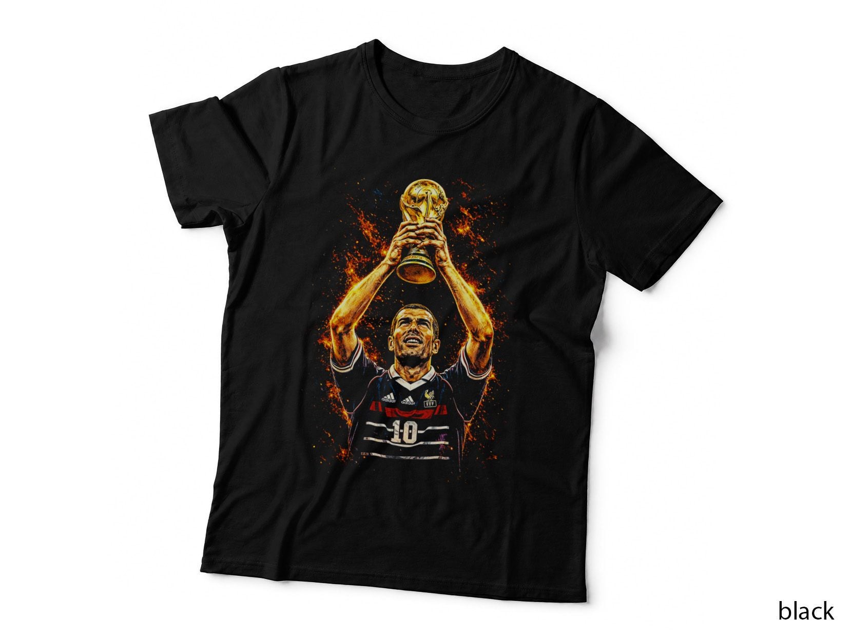 Zidane Football Fan Tee, World Cup 2026, France Soccer Print