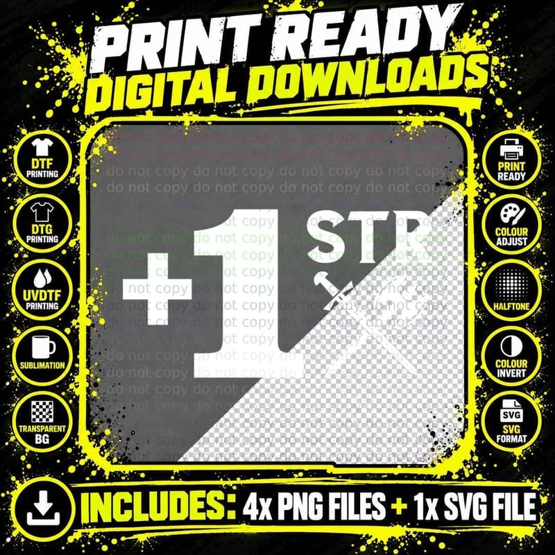 1 To Strength Gym T-Shirt Png SVG Digital Bundle