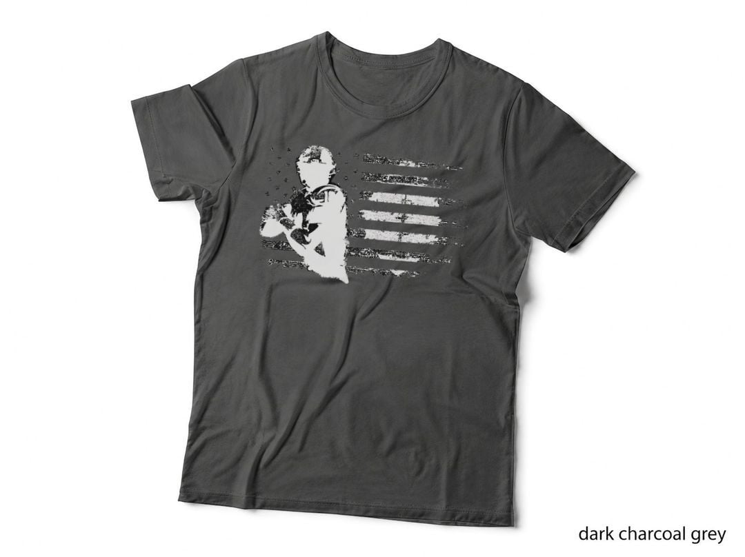 American Football Flag Footballer Vintage Rugby Ball T-Shirt
