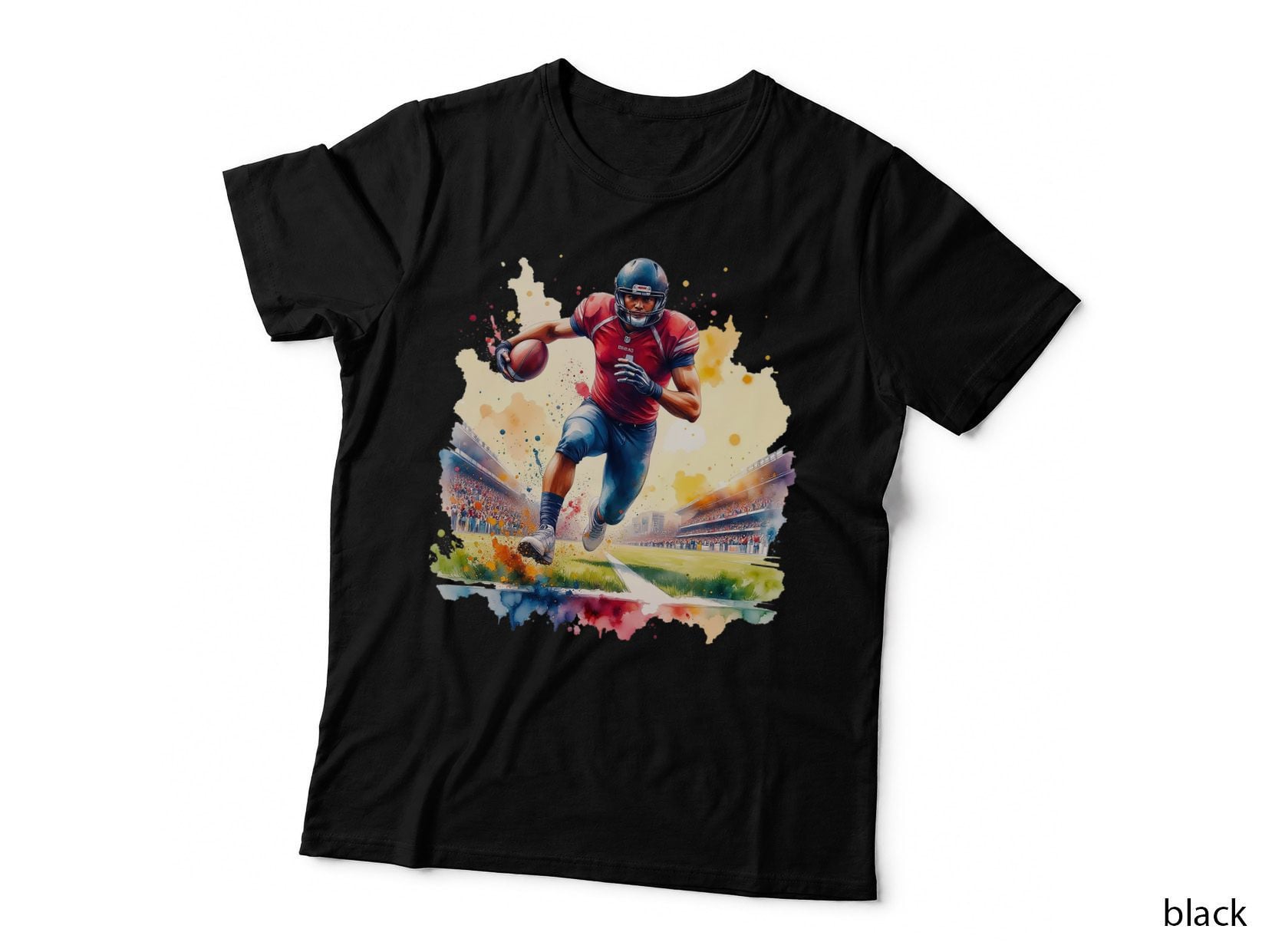 American Football Player Running Game Day Sports Fan Gift T-Shirt