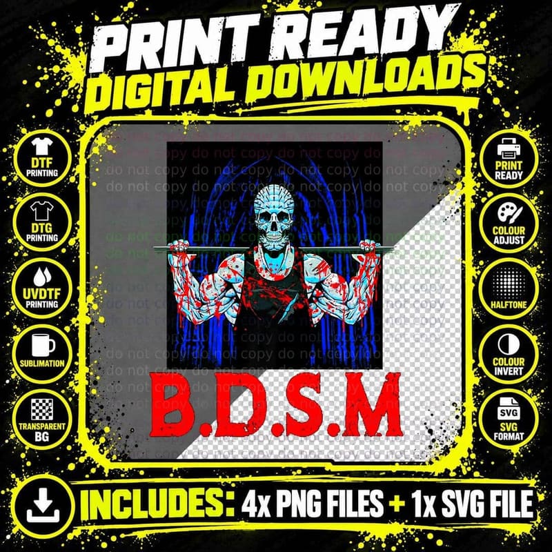 Bench Deadlift Squat Military Press Workout Bodybuilding Png SVG Digital Bundle